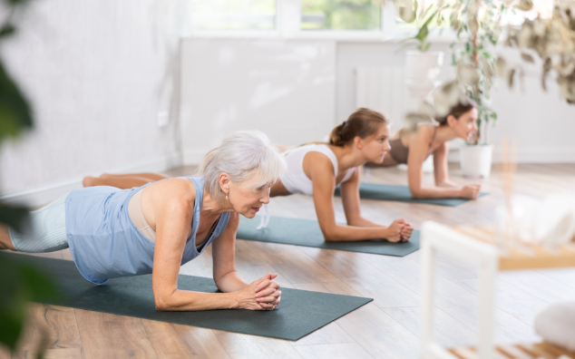 Women doing the plank