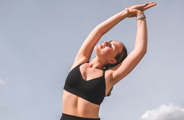 Woman stretching