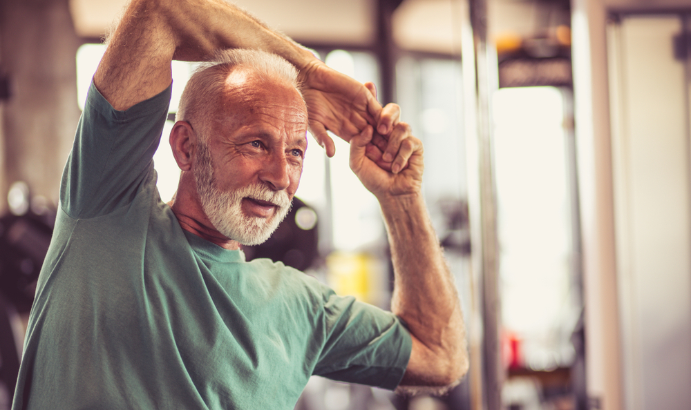 Senior male workout