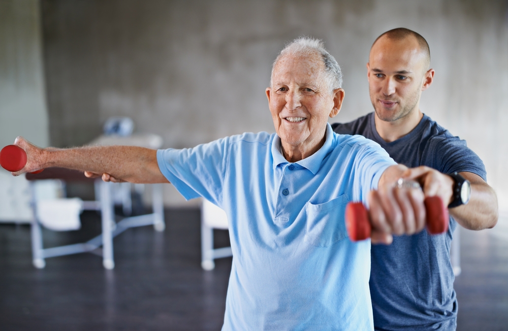 Old male workout