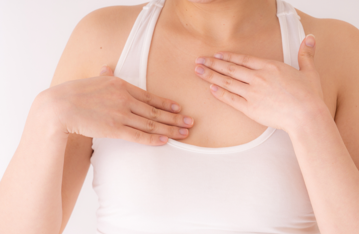 Woman, checking up body