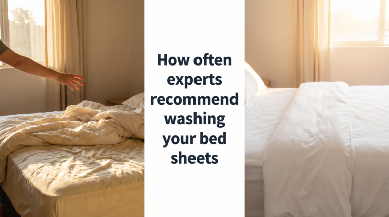 Thumbnail How often experts recommend washing your bed sheets