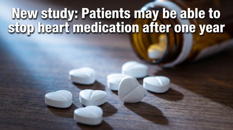 Thumbnail New study Patients may be able to stop heart medication after one year
