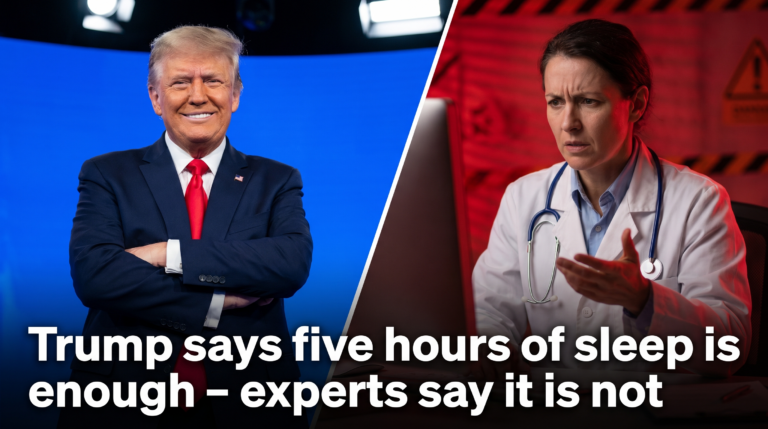 Thumbnail Trump says five hours of sleep is enough