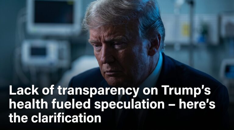 Lack of transparency on Trump’s health fueled speculation – here’s the clarification