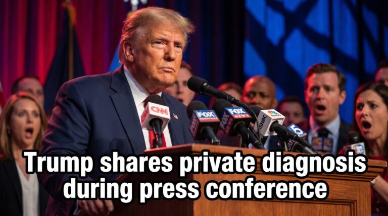 Trump shares private diagnosis during press conference