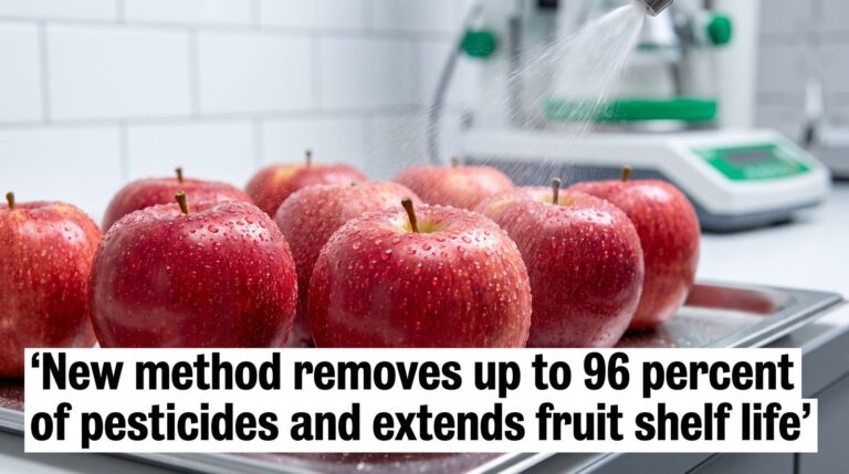 New method removes up to 96 percent of pesticides and extends fruit shelf life