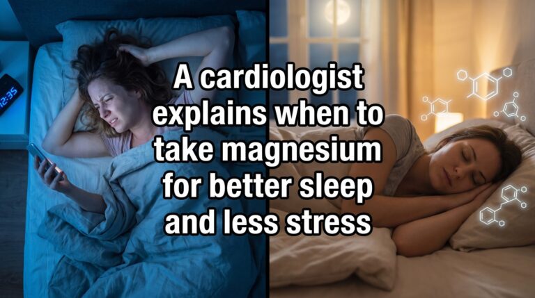 A cardiologist explains when to take magnesium for better sleep and less stress