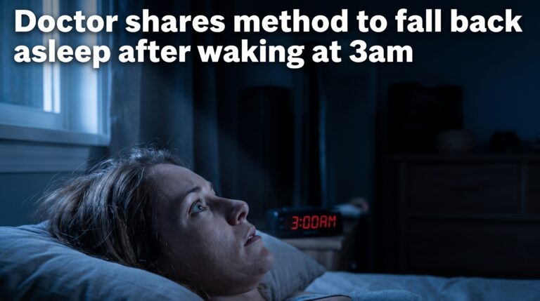 Doctor shares method to fall back asleep after waking at 3am