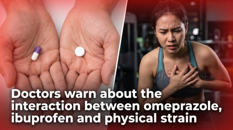 Doctors warn about the interaction between omeprazole, ibuprofen and physical strain