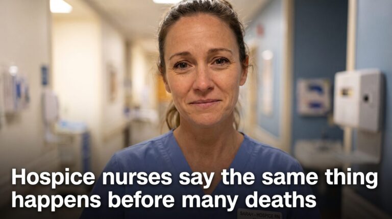Hospice nurses say the same thing happens before many deaths