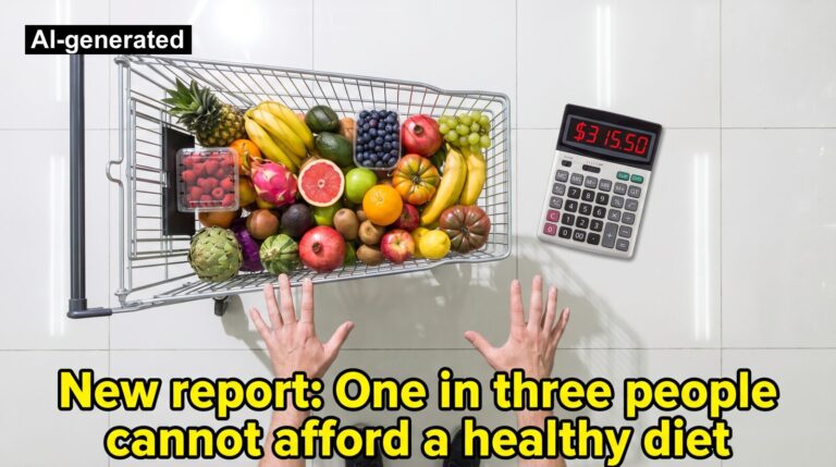 New report: One in three people cannot afford a healthy diet