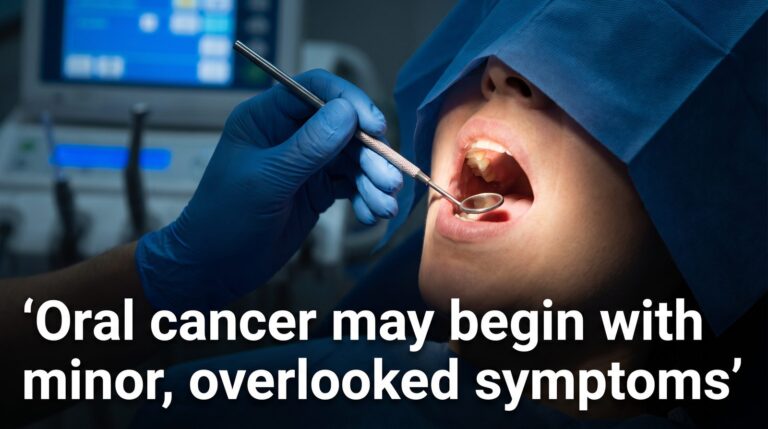 Oral cancer may begin with minor, overlooked symptoms