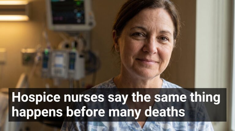 Hospice nurses say the same thing happens before many deaths