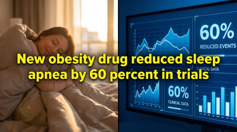 New obesity drug reduced sleep apnea by 60 percent in trials