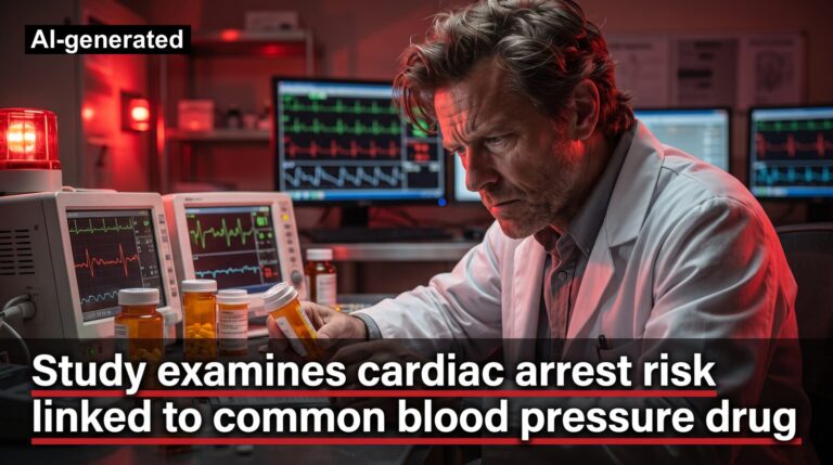 Study examines cardiac arrest risk linked to common blood pressure drug
