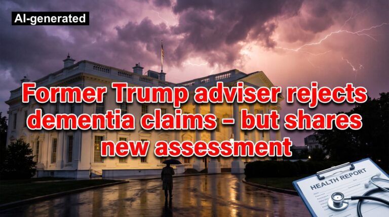Former Trump adviser rejects dementia claims – but shares new assessment