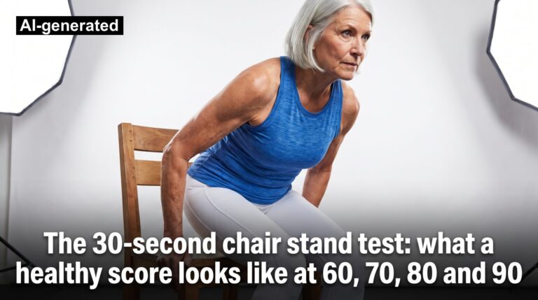 The 30-second chair stand test: what a healthy score looks like at 60, 70, 80 and 90