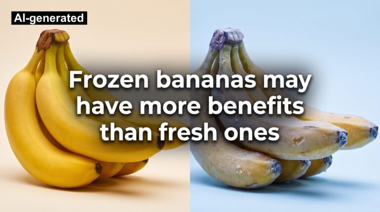 Frozen bananas may have more benefits than fresh ones