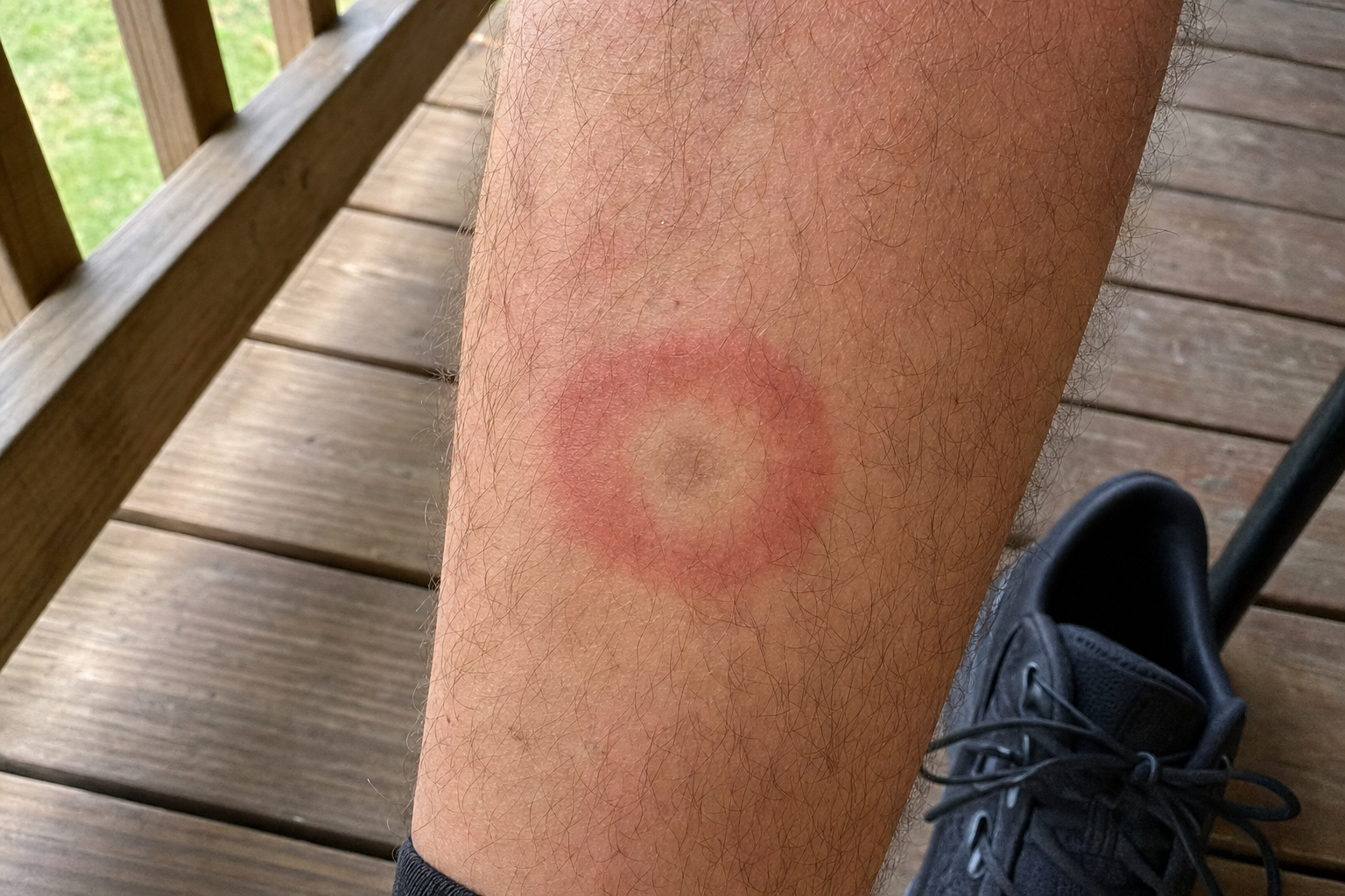 1. Bullseye Rash (Erythema Migrans)